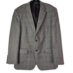 Jos A Bank‎ Traveler Wool Plaid Blazer Tailored Fit 43R Multicolor
